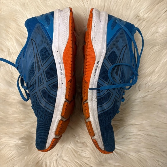 ASICS GT-1000 10 (2E WIDE blue and orange sneakers 10 w - Picture 4 of 8